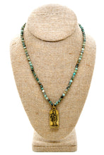Load image into Gallery viewer, Buddha Necklace 149 - African Turquoise Stretch
