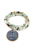 Load image into Gallery viewer, Buddha Necklace 152 - Amazonite Stretch
