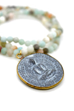 Load image into Gallery viewer, Buddha Necklace 152 - Amazonite Stretch

