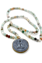 Load image into Gallery viewer, Buddha Necklace 152 - Amazonite Stretch
