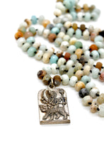 Load image into Gallery viewer, Buddha Necklace 155 - Amazonite Faceted Stone

