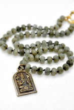 Load image into Gallery viewer, Buddha Necklace 157 - Labradorite Faceted Stone
