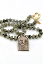 Load image into Gallery viewer, Buddha Necklace 157 - Labradorite Faceted Stone
