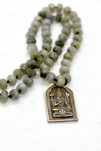 Load image into Gallery viewer, Buddha Necklace 157 - Labradorite Faceted Stone
