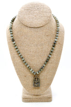 Load image into Gallery viewer, Buddha Necklace 157 - Labradorite Faceted Stone
