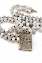 Load image into Gallery viewer, Buddha Necklace 159 - White Lace Agate Faceted
