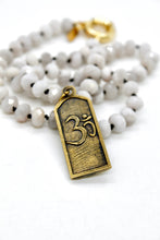 Load image into Gallery viewer, Buddha Necklace 160 - White Lace Agate Faceted
