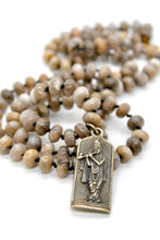 Load image into Gallery viewer, Buddha Necklace 162 - Silver Leaf Jasper
