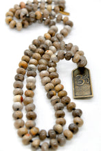 Load image into Gallery viewer, Buddha Necklace 162 - Silver Leaf Jasper
