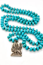 Load image into Gallery viewer, Buddha Necklace 163 - Turquoise Rondelle Beads
