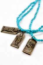 Load image into Gallery viewer, Buddha Necklace 164 - Faceted Turquoise Stretch
