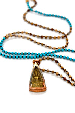 Load image into Gallery viewer, Buddha Necklace 165 - Faceted Turquoise and Jasper
