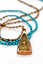 Load image into Gallery viewer, Buddha Necklace 165 - Faceted Turquoise and Jasper
