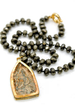 Load image into Gallery viewer, Buddha Necklace 168 - Faceted Pyrite
