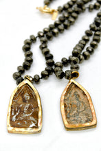 Load image into Gallery viewer, Buddha Necklace 168 - Faceted Pyrite
