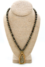 Load image into Gallery viewer, Buddha Necklace 168 - Faceted Pyrite

