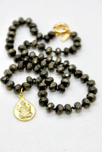 Load image into Gallery viewer, Buddha Necklace 170 - Faceted Pyrite
