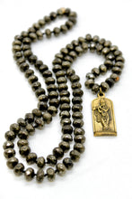 Load image into Gallery viewer, Buddha Necklace 171 - Faceted Pyrite
