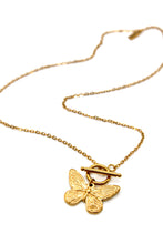 Load image into Gallery viewer, Beautiful Gold Butterfly Toggle Necklace - N2-2742
