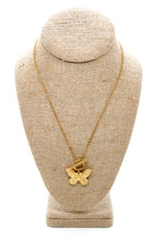 Load image into Gallery viewer, Beautiful Gold Butterfly Toggle Necklace - N2-2742
