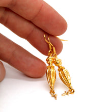 Load image into Gallery viewer, Gold Dangle Tiny Cross Earrings - E4-432

