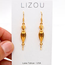 Load image into Gallery viewer, Gold Dangle Tiny Cross Earrings - E4-432
