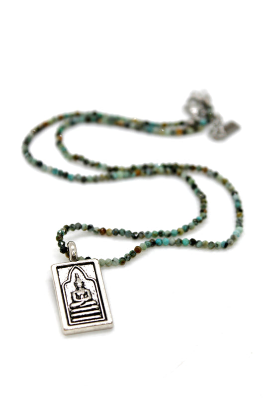 Buddha Necklace 180 - Semi Precious Stone Beaded Necklace