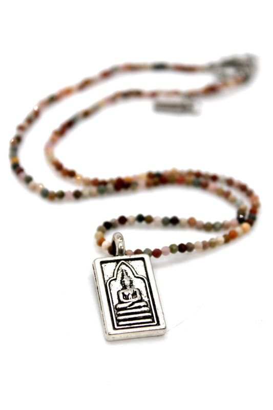 Buddha Necklace 181 - Semi Precious Stone Beaded Necklace