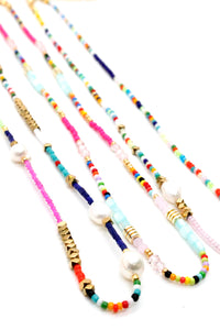 Rainbow Seed Bead Necklaces - Seeds Collection- N8-013