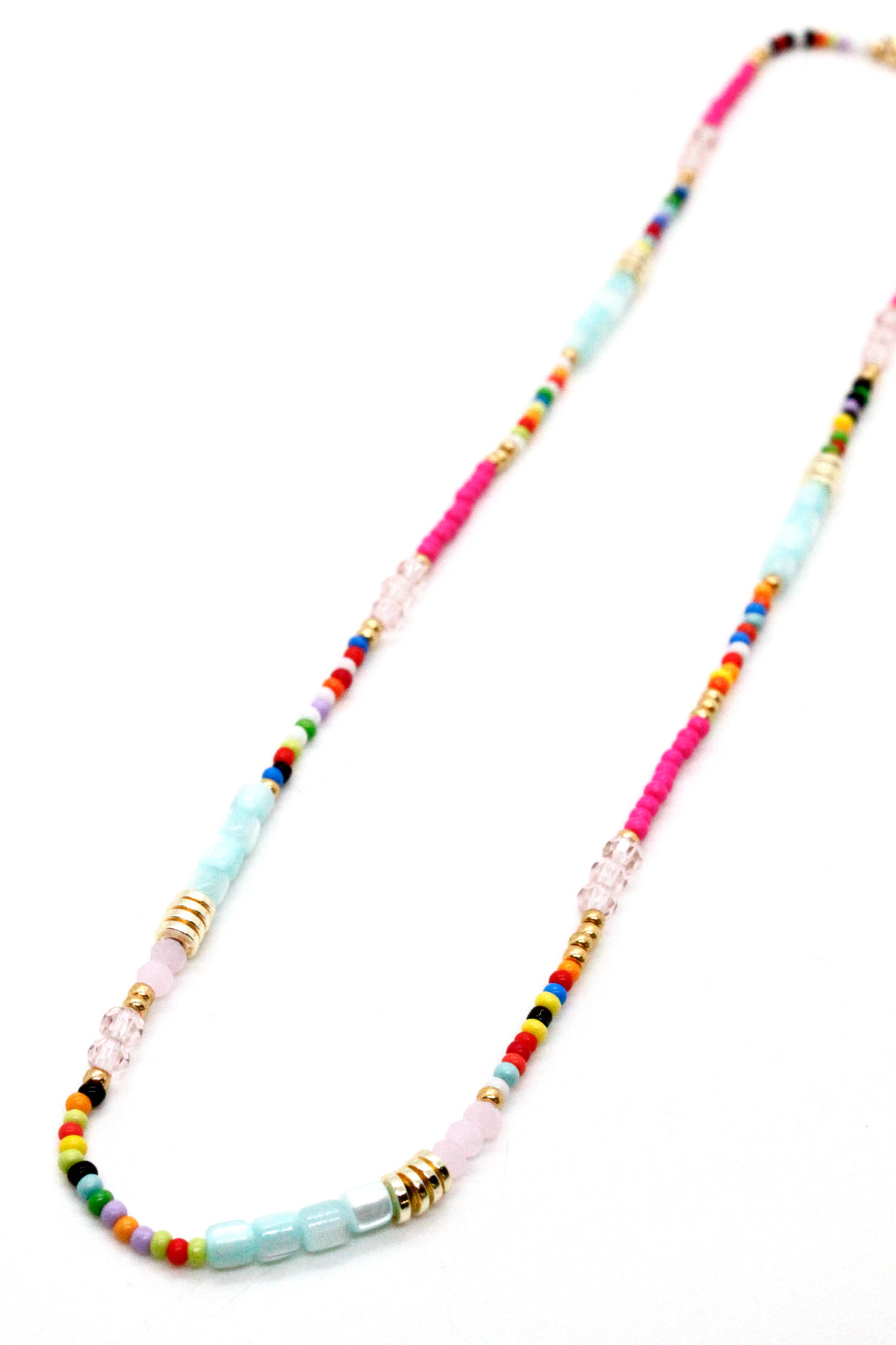 Rainbow Seed Bead Necklaces - Seeds Collection- N8-013