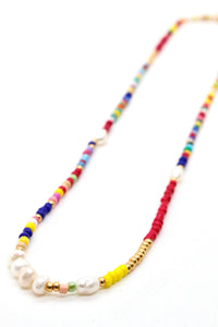 Multi Color Seed Bead Necklace - Seeds Collection- N8-014