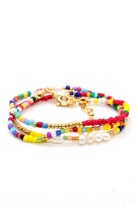 Multi Color Seed Bead Necklace - Seeds Collection- N8-014