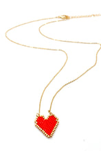 Load image into Gallery viewer, Heart Necklace - Miyuki Seed Beads - Seeds Collection- N8-018
