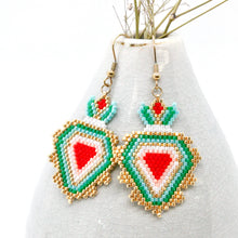 Load image into Gallery viewer, Geometrical Miyuki Seed Bead  Dangle Earrings - Seeds Collection- E8-019
