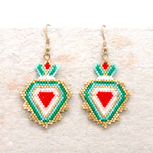 Geometrical Miyuki Seed Bead  Dangle Earrings - Seeds Collection- E8-019