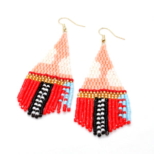 Geometrical Bohemian Miyuki Seed Bead  Dangle Earrings - Seeds Collection- E8-020