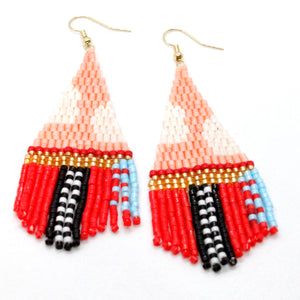 Geometrical Bohemian Miyuki Seed Bead  Dangle Earrings - Seeds Collection- E8-020