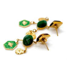 Load image into Gallery viewer, Chandelier Bee Sweet Dangle Earrings  - E4-453
