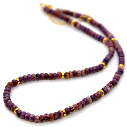 Purple Jasper + Gold Necklace - NC-508G