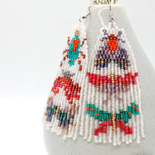 Load image into Gallery viewer, Bugs and Insects Dangle Seed Bead Earrings - Seeds Collection- E8-023
