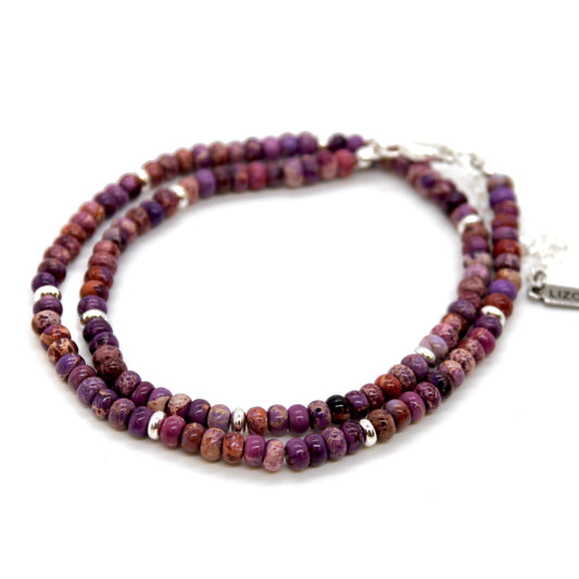 Purple Jasper + Silver Necklace - NC-508S