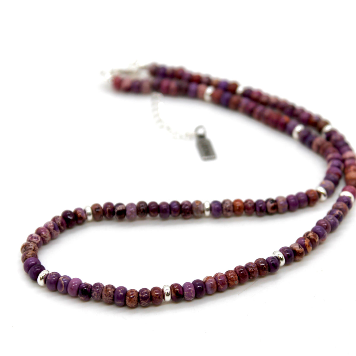 Purple Jasper + Silver Necklace - NC-508S