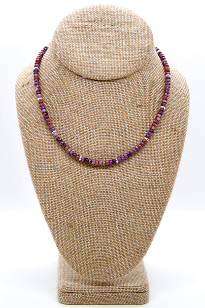 Purple Jasper + Silver Necklace - NC-508S