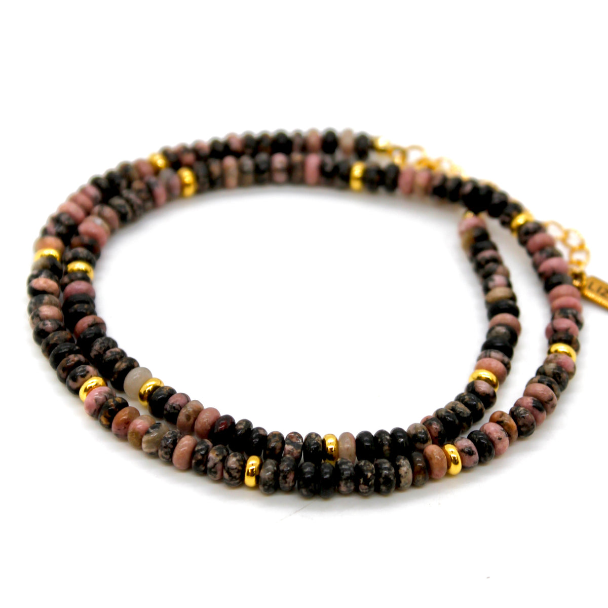 Rhodonite + Gold Necklace - NC-517G
