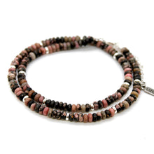 Load image into Gallery viewer, Rhodonite + Silver Necklace - NC-517S
