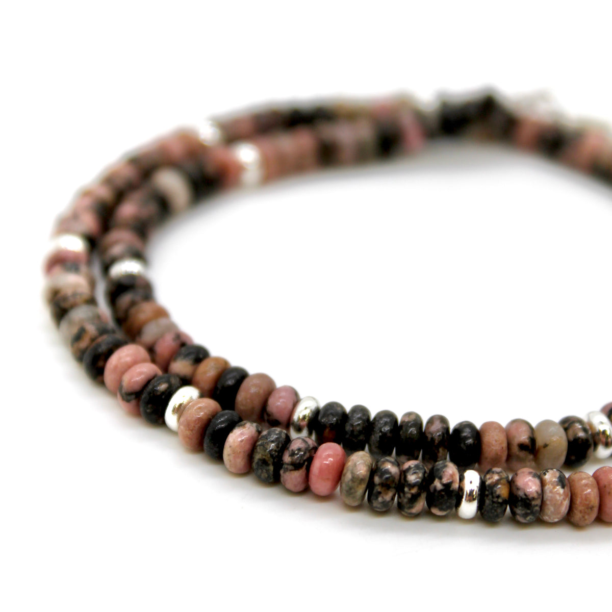 Rhodonite + Silver Necklace - NC-517S
