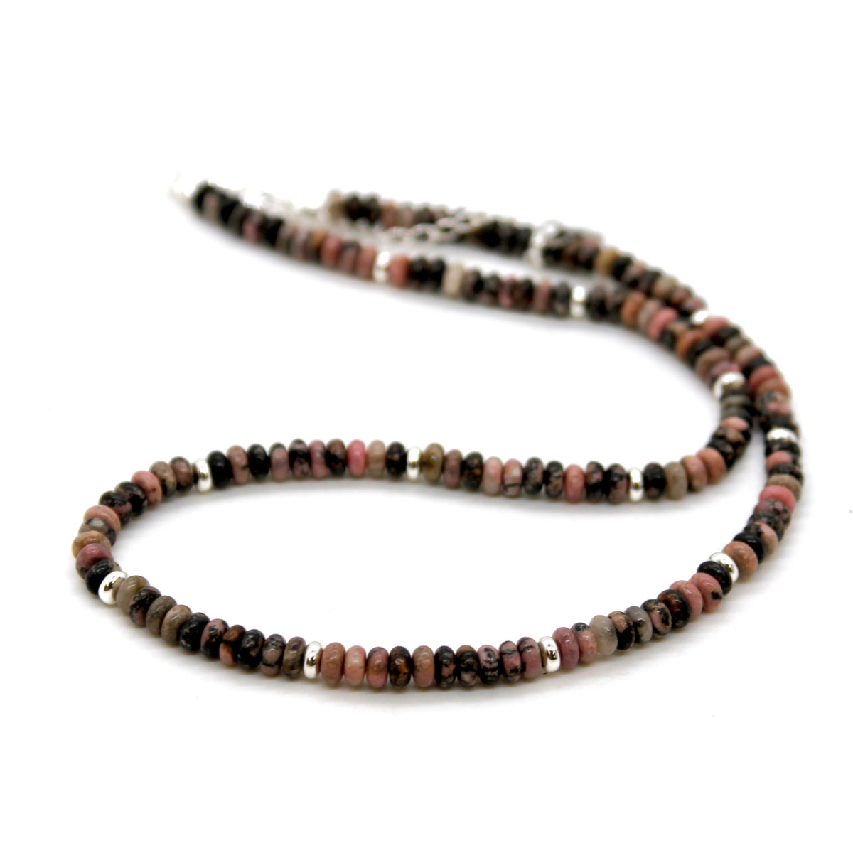 Rhodonite + Silver Necklace - NC-517S