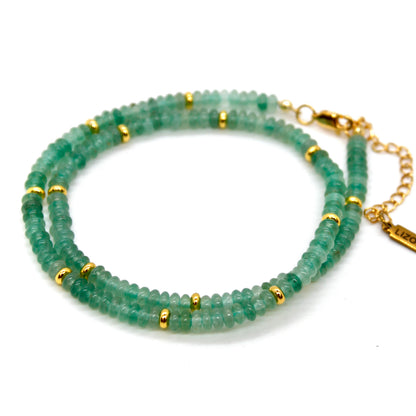 Green Aventurine + Gold Necklace - NC-519G