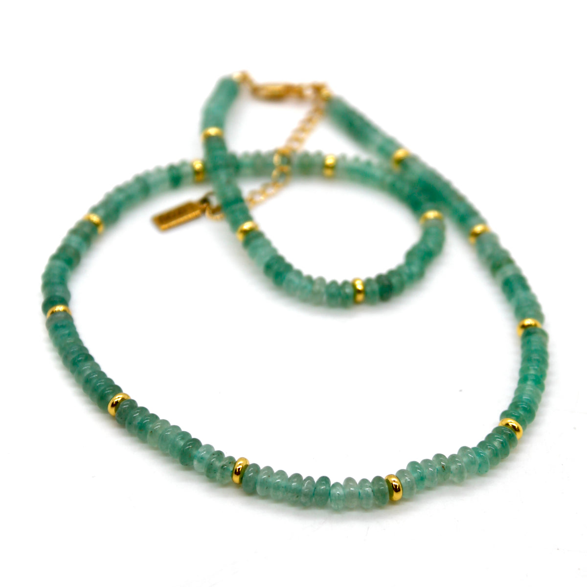 Green Aventurine + Gold Necklace - NC-519G