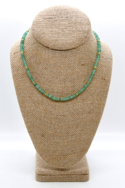 Green Aventurine + Gold Necklace - NC-519G